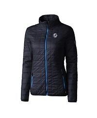 Cutter & Buck Women's Navy/Royal New York Yankees Rainier PrimaLoft Eco Insulated Full-Zip Puffer Jacket