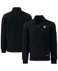 Cutter & Buck Men's Black New York Yankees Roam Eco Tri-Blend Full-Zip Jacket
