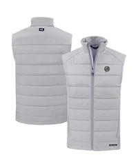 Cutter & Buck Men's Gray New York Yankees Evoke Hybrid Eco Softshell Full-Zip Vest