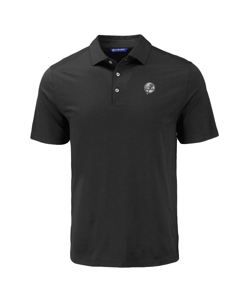 Cutter & Buck Men's Black New York Yankees Coastline Epic Comfort Eco Polo Shirt