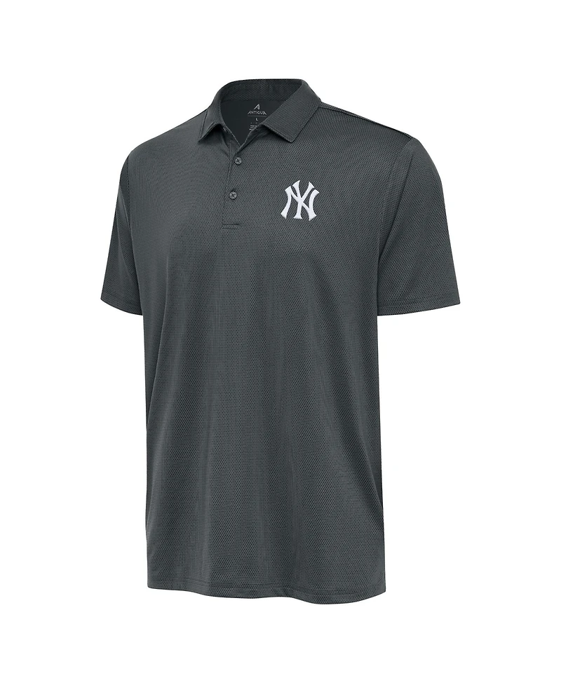Antigua Men's Pewter New York Yankees Eclipse Polo Shirt