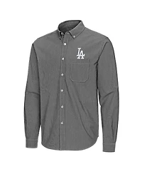 Antigua Men's Los Angeles Dodgers Porter Woven Long Sleeve Button-Down Shirt