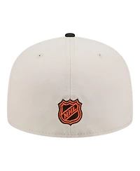 New Era Men's Tan/Black Anaheim Ducks Localized City Icon 59FIFTY Fitted Hat