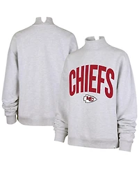'47 Brand Women's Gray Kansas City Chiefs Subtle Muse Mock Neck Sweatshirt