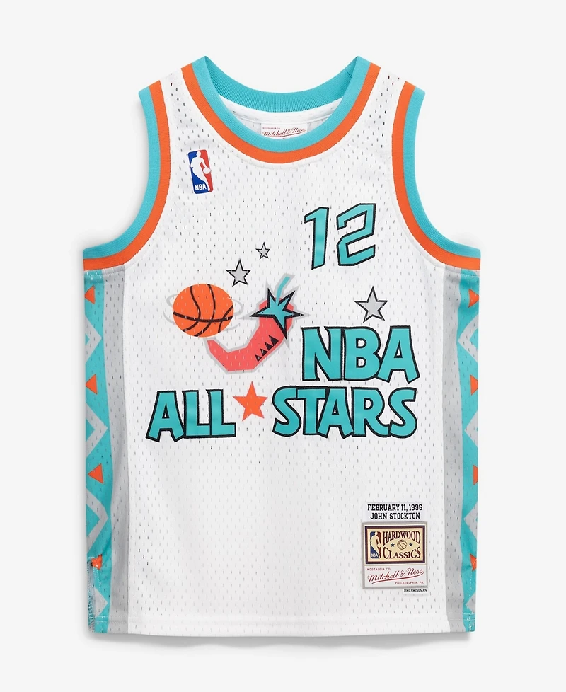 Mitchell & Ness Big Boys and Girls John Stockton White 1996 Nba All-Star Game Hardwood Classics Swingman Jersey