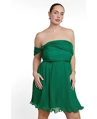 Eloquii Plus Strapless Mini Dress with Overlay