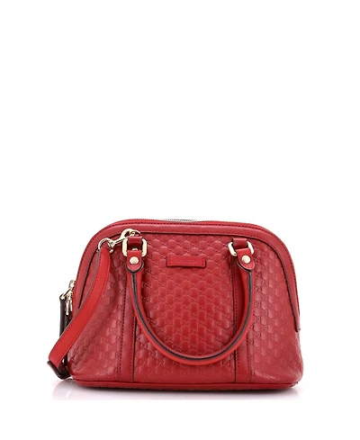 Pre-Owned Gucci Mini Convertible Dome Satchel Microguccissima Leather