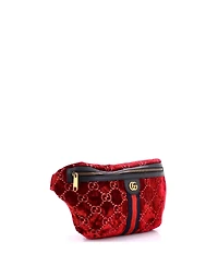 Pre-Owned Gucci Ophidia Zip Belt Bag Gg Velvet