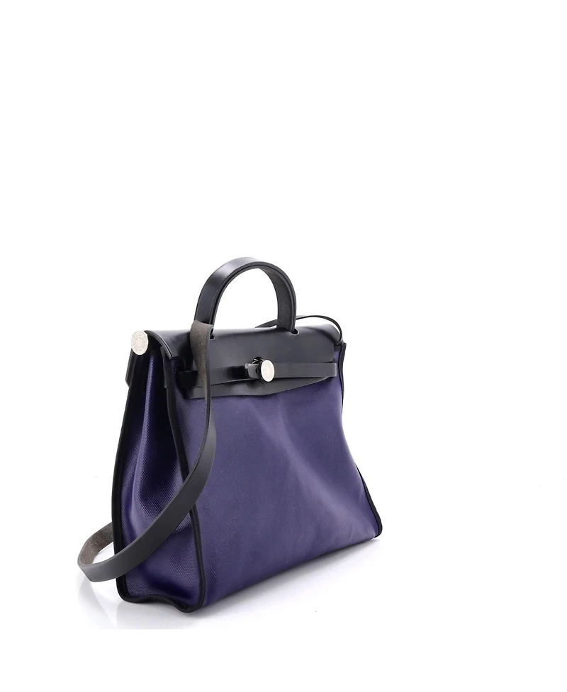 Pre-Owned Hermes 31 Herbag Zip Berline Vache Canvas and Leather