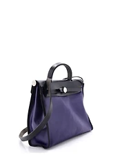 Pre-Owned Hermes 31 Herbag Zip Berline Vache Canvas and Leather