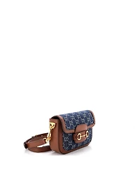Pre-Owned Gucci Mini Horsebit 1955 Shoulder Bag Gg Denim