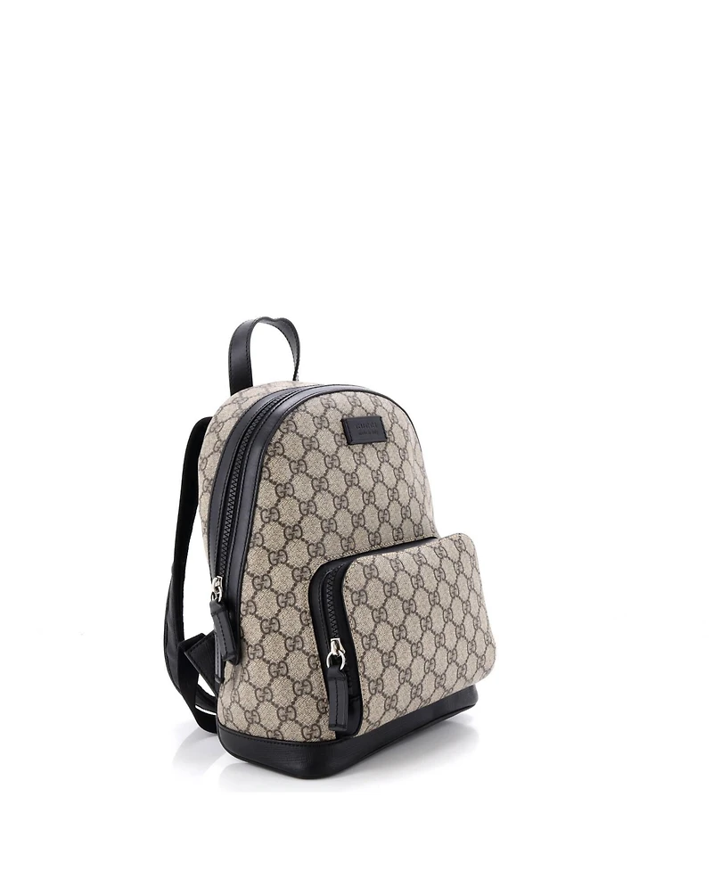Pre-Owned Gucci Small Zip Pocket Backpack Gg Coated Canvas