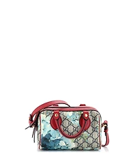 Pre-Owned Gucci Nano Convertible Boston Bag Blooms Print Gg Coated Canvas