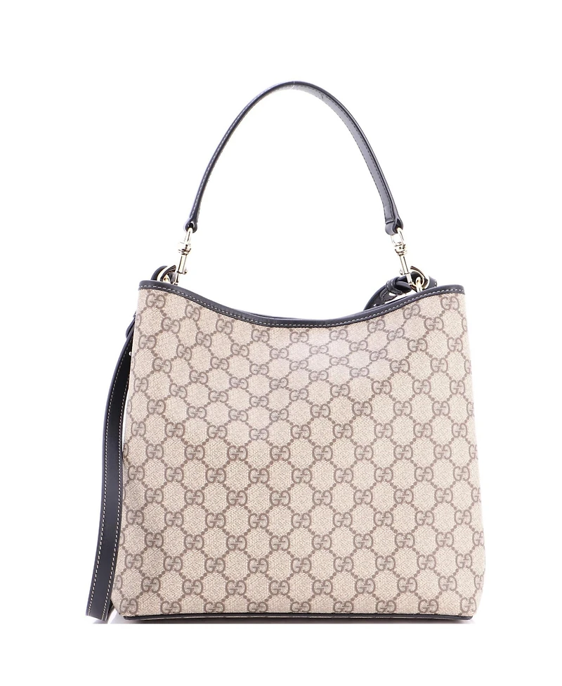 Pre-Owned Gucci Medium Gg Emblem Bucket Bag Gg Coated Canvas