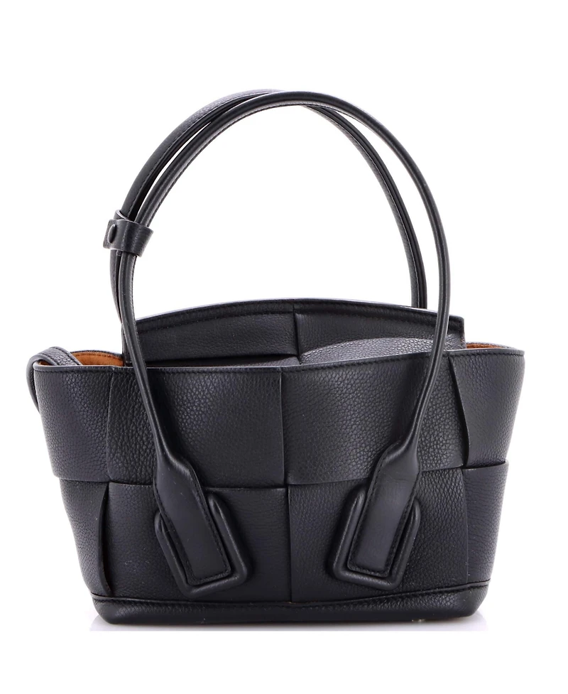 Pre-Owned Bottega Veneta Small Arco Bag Maxi Intrecciato Leather