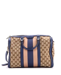 Pre-Owned Gucci Medium Vintage Web Boston Bag Gg Canvas