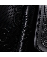 Pre-Owned Gucci Front Pocket Belt Bag Gg Embossed Perforated Leather