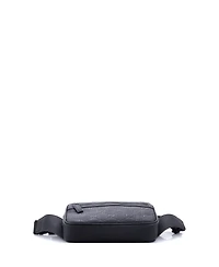 Pre-Owned Gucci Front Zip Belt Bag Gg Rubber Effect Leather
