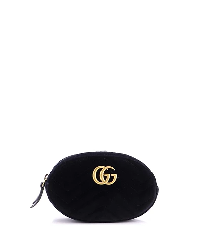 Pre-Owned Gucci Gg Marmont Belt Bag Matelasse Velvet