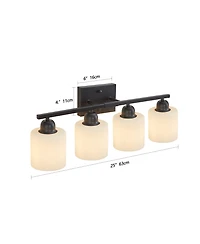 Busdays Light Modern Bathroom Light Fixture Vanity Light Over Mirror Wall Sconce Frosted Glass Shades E26 Socket Bulbs Not Included