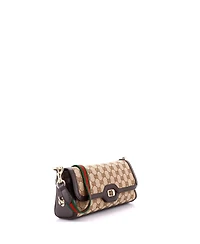 Pre-Owned Gucci Small Luce Shoulder Bag Gg Canvas with Leather