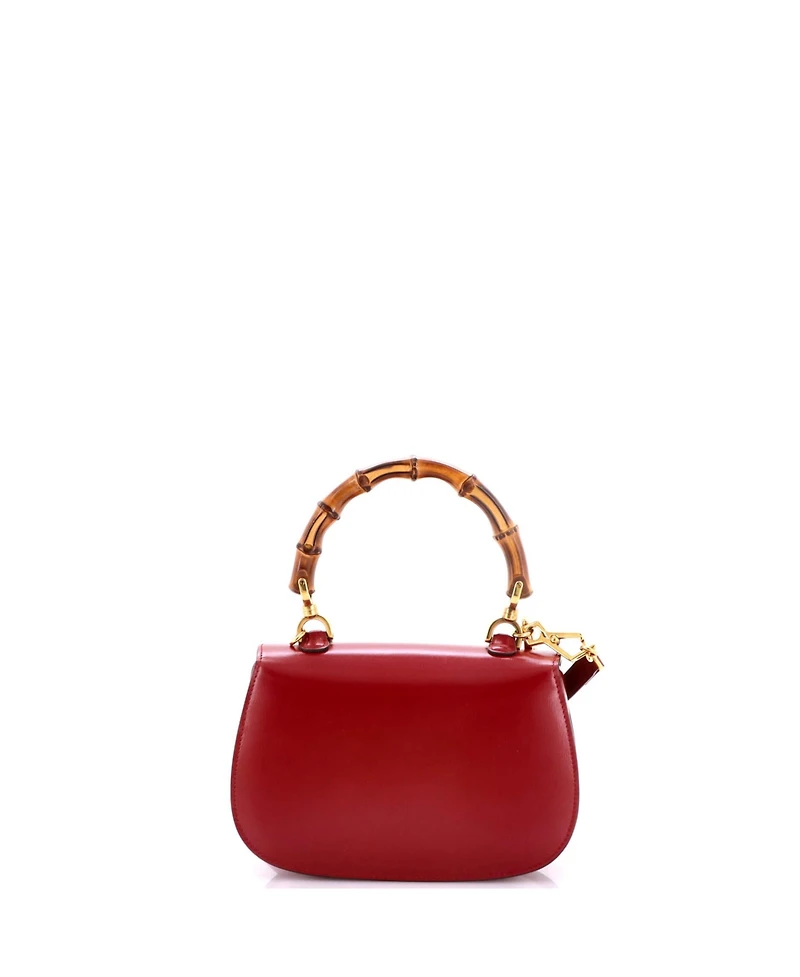 Pre-Owned Gucci Small Bamboo 1947 Top Handle Bag Leather