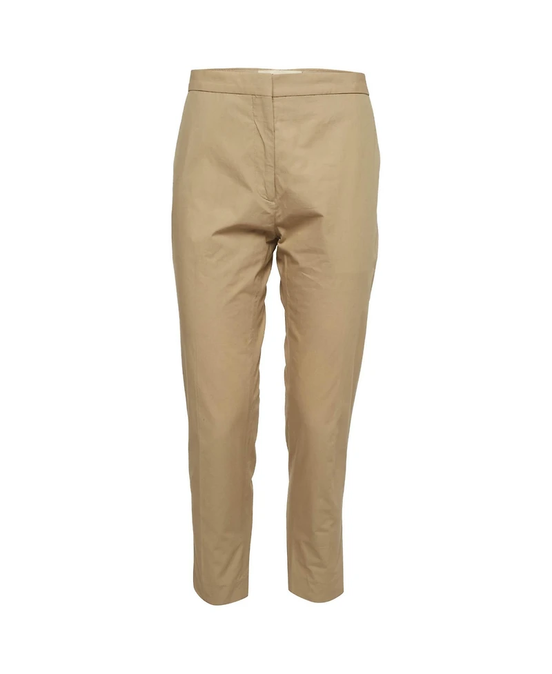 Pre-Owned Marni Women's Camel Cotton Skinny Trousers