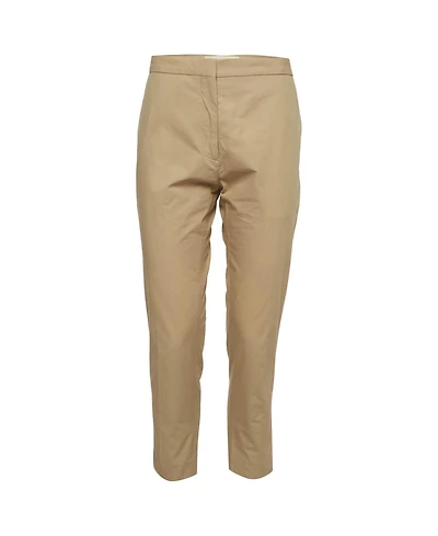 Pre-Owned Marni Women's Camel Cotton Skinny Trousers