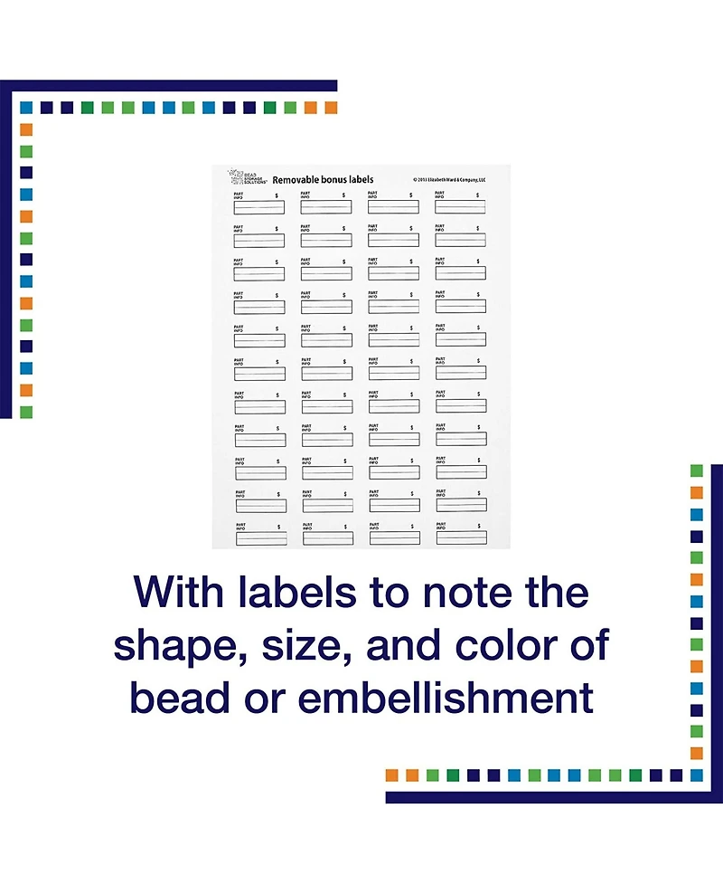 Bead Storage Solutions Elizabeth Ward 45 Piece Craft Supplies Organizer (2 Pack)