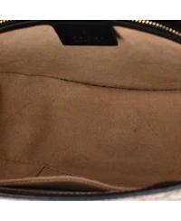 Pre-Owned Gucci Small Padlock Saddle Shoulder Bag Gg Coated Canvas and Leather