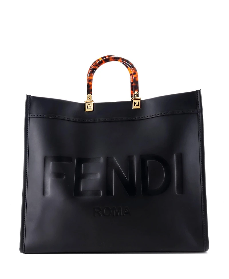 Pre-Owned Fendi Large Sunshine Shopper Tote Leather