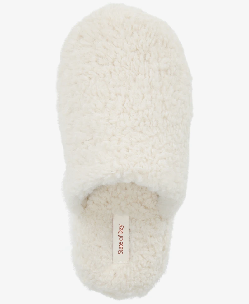 State of Day Women's Boxed Sherpa Slippers, Created for Macy's