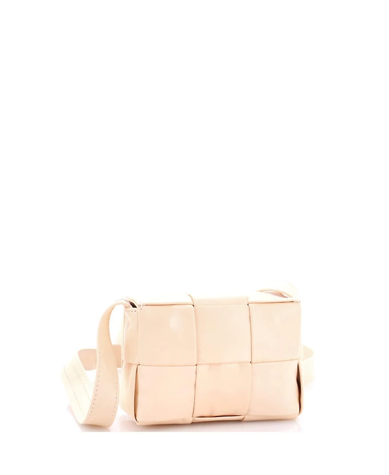 Pre-Owned Bottega Veneta Candy Cassette Crossbody Bag Maxi Intrecciato Leather