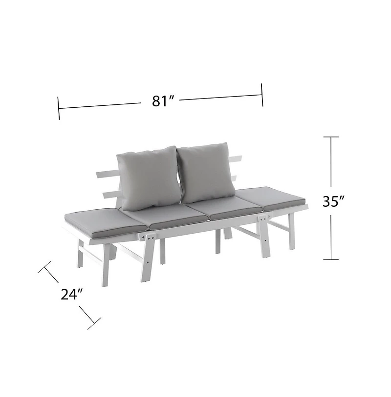 Augusta Home Holly and Martin Dolavon Outdoor Convertible Lounge Chair