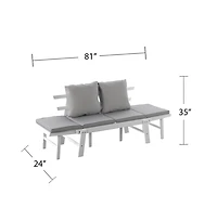 Augusta Home Holly and Martin Dolavon Outdoor Convertible Lounge Chair