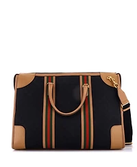 Pre-Owned Gucci Xl Bauletto Duffle Bag Gg Canvas with Leather