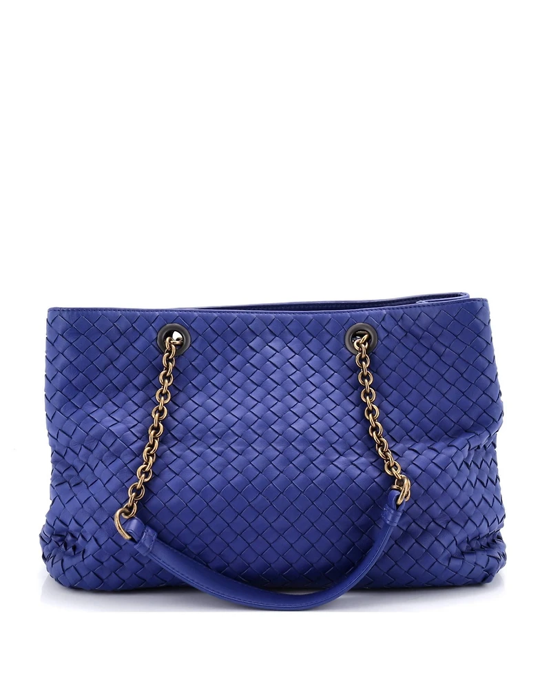 Pre-Owned Bottega Veneta Medium Double Chain Tote Intrecciato Nappa