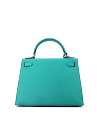 Pre-Owned HERMES Kelly 28 Handbag Epsom with Palladium Hardware