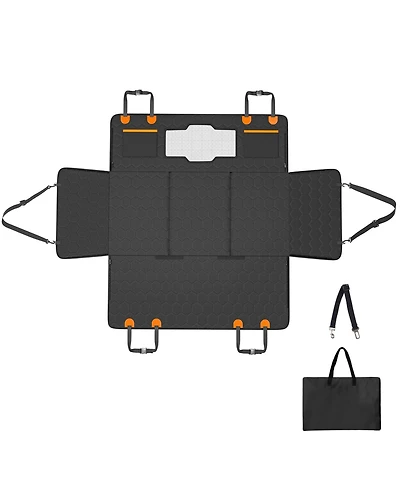 Cozito Dog Back Seat Extender, 54 x 25.6 in Car Seat Cover with Mesh Window and Storage Pockets
