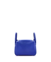 Pre-Owned HERMES Mini Lindy Quadrille Bag Clemence with Canvas