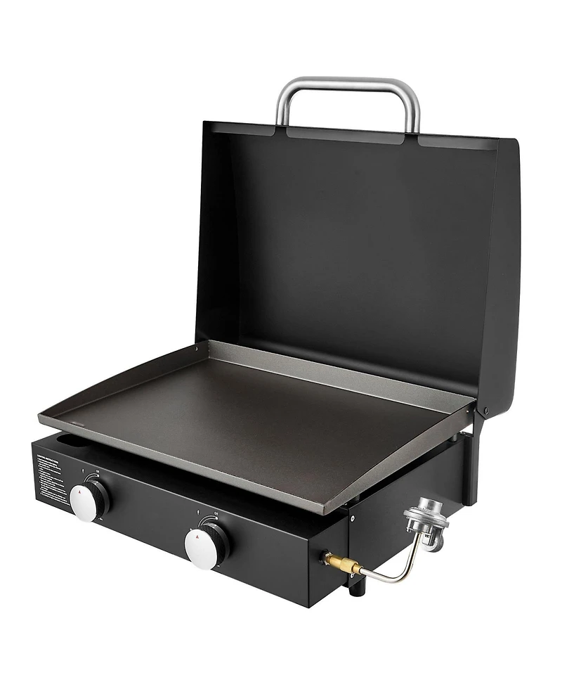 Cozito Gas Griddle, 2-Burner 22 inches Tabletop Propane Griddle with Lid