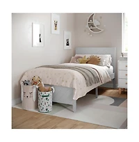 Buzz & Bloom Platform Bed Frame with Chevron Headboard and Footboard Wood Slat Foundation