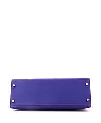 Pre-Owned HERMES Kelly 32 Handbag Bicolor Epsom with Brushed Palladium Hardware