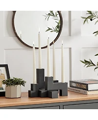 Danya B Contemporary Metal 2-Piece Stacking Candelabra Taper Candle Holder Set