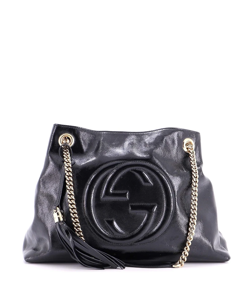 Pre-Owned Gucci Medium Soho Chain Strap Shoulder Bag Patent