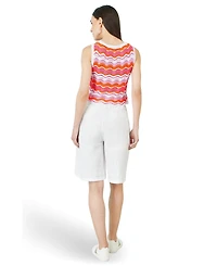 Yumi Women's Stripe Crochet Vest Top