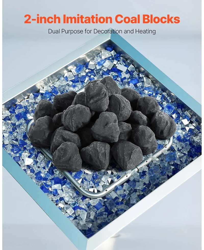 Cozito Lava Rocks, 1.2-2.0 inches 25-Piece Fire Stones for Propane Gas Fire Pits
