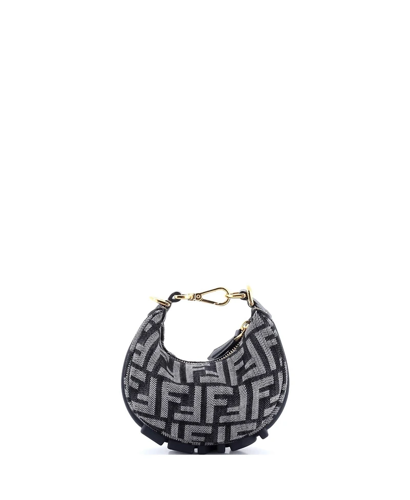Pre-Owned Fendi Nano Fendigraphy Bag Zucca Denim