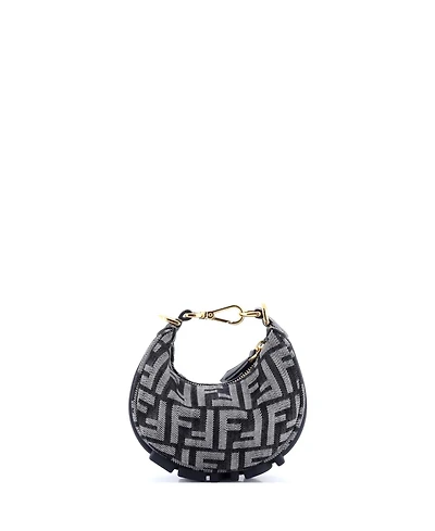 Pre-Owned Fendi Nano Fendigraphy Bag Zucca Denim