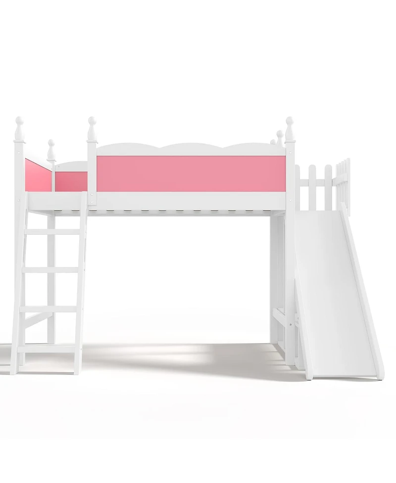 Streamdale Furniture Bed with Storage, Wardrobe, and Slide, Solid Wood